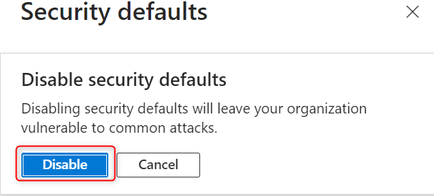 Disable MFA using Azure Portal